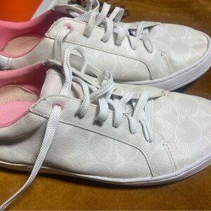 Coach White and Pink Women's Sneakers